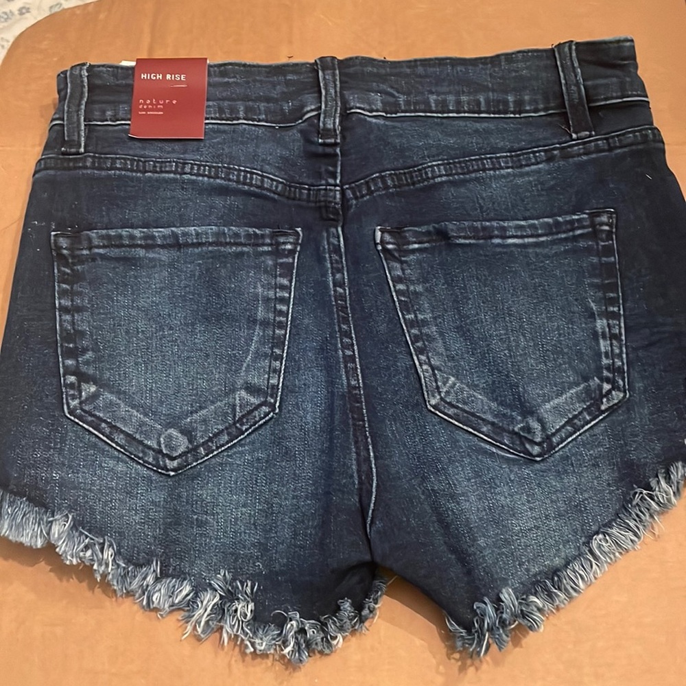 Nature denim high rise shorts